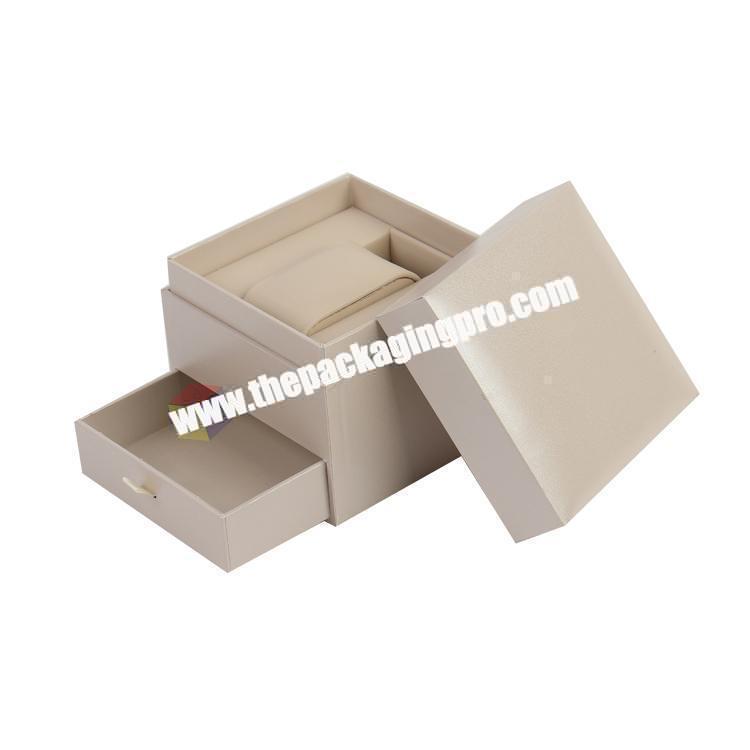 high end custom luxury watch box gift packaging with drawer