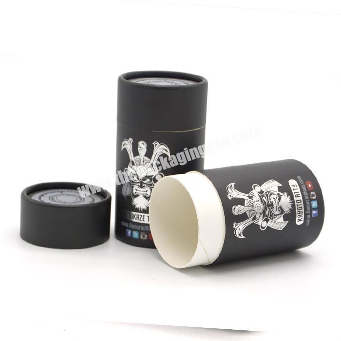 High end custom printed black cardboard box round cylinder gift box round hat boxes with lids