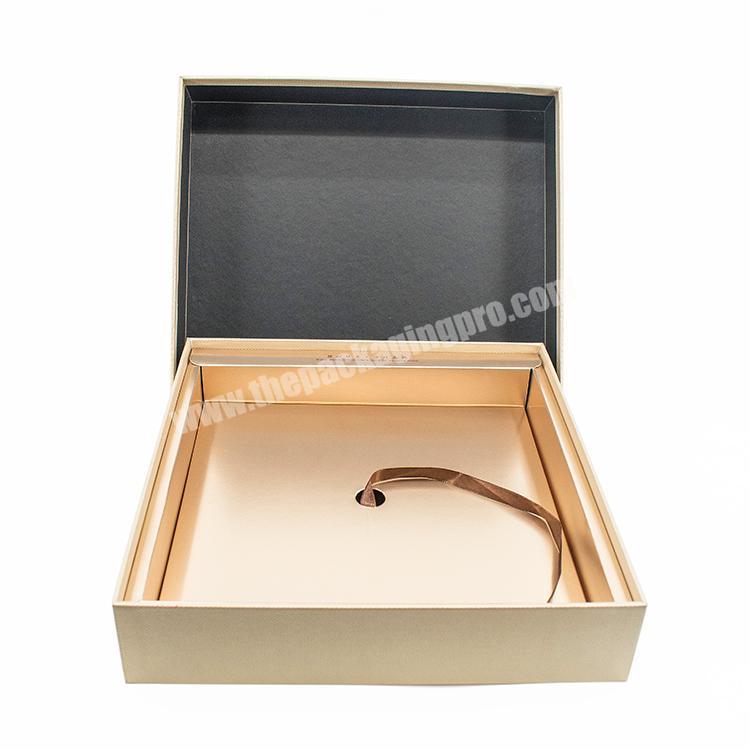High-end custom printing glitter cardboard square lid and base gift packaging box for tea