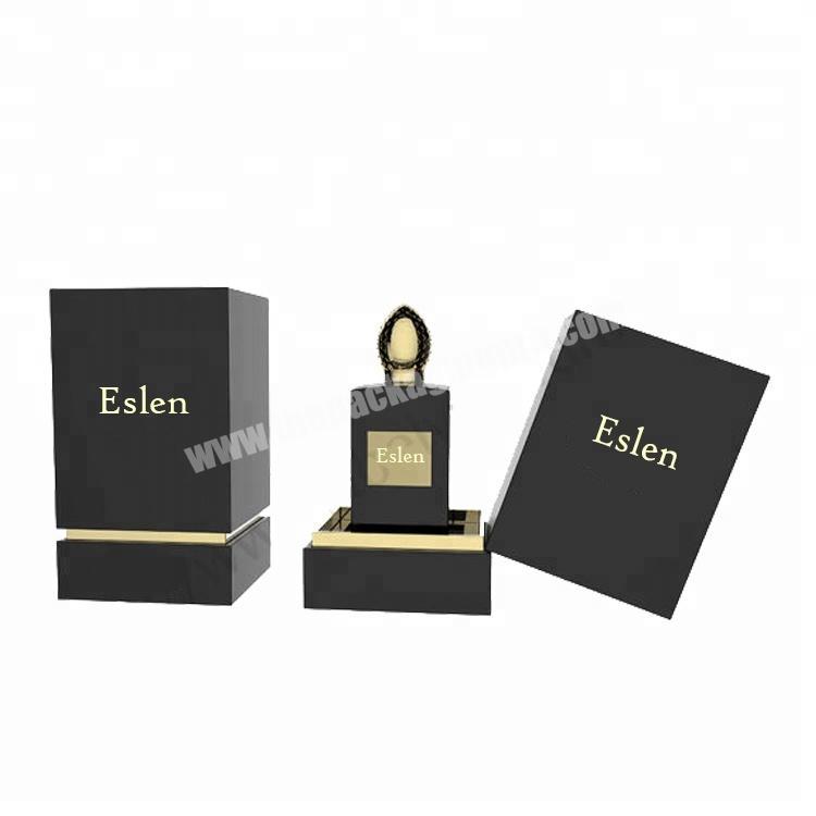 High end custom top bottom cardboard rigid perfume box packaging