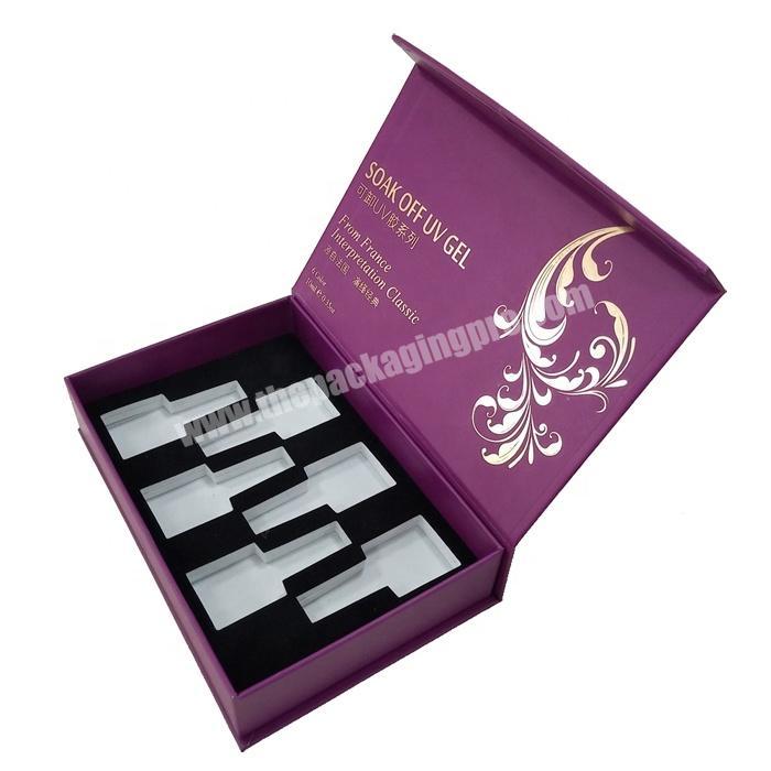 High end design nail polish packaging box with custom display
