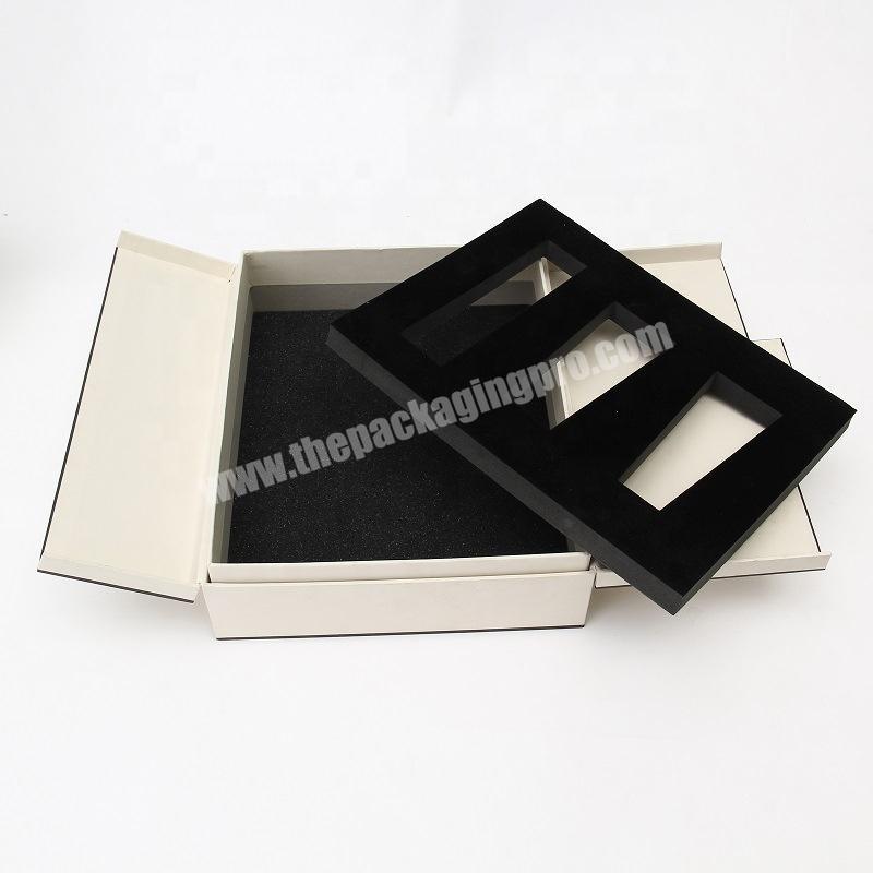 high end gift cosmetic makeup box paper magnetic packaging boxes with foam