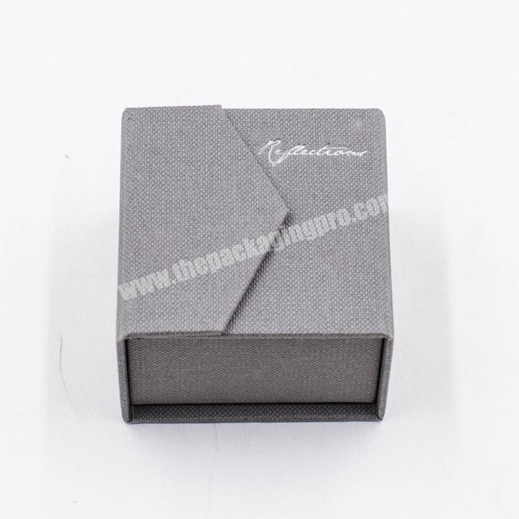 High-end grey Chest Jewellery Box engagement ring packaging Presentation Gift Jewellery box