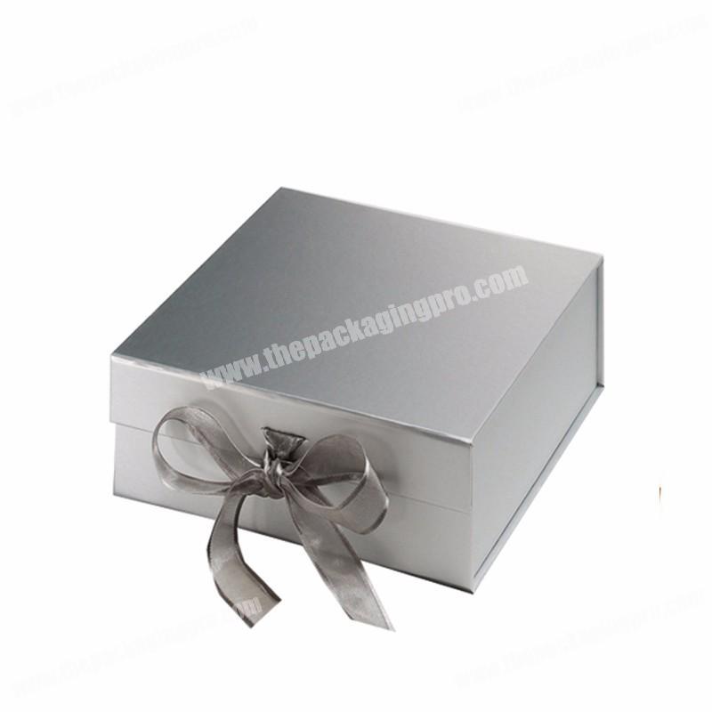 High end grey custom logo China new product wig hair extension packaging folding gift box