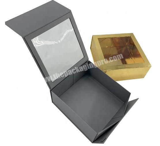 High end hot golden stamping gift packaging box with your logo printing