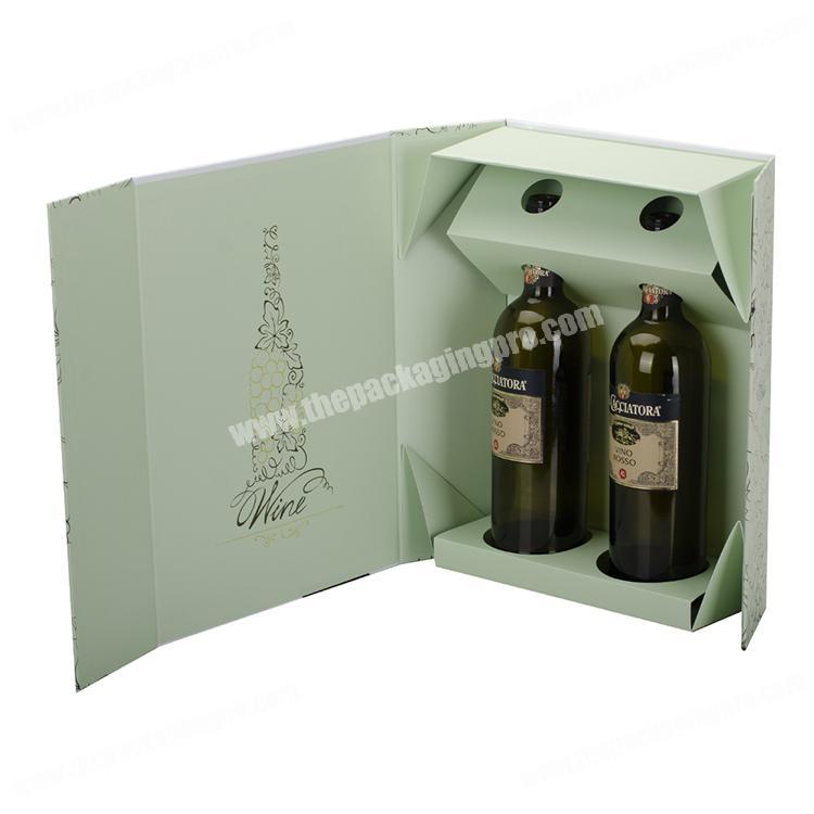 High end luxury custom cardboard paper wine gift box with paper insert
