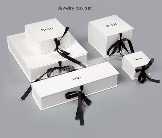 High end Luxury Custom Kraft Paper Cardboard Jewelry Boxes Necklace Box Packaging
