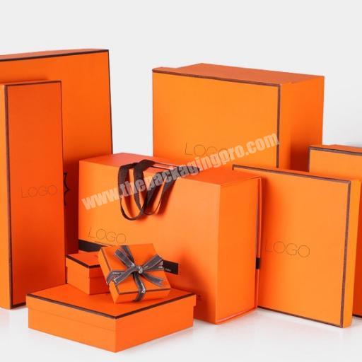 High end luxury rigid cardboard paper gift box set