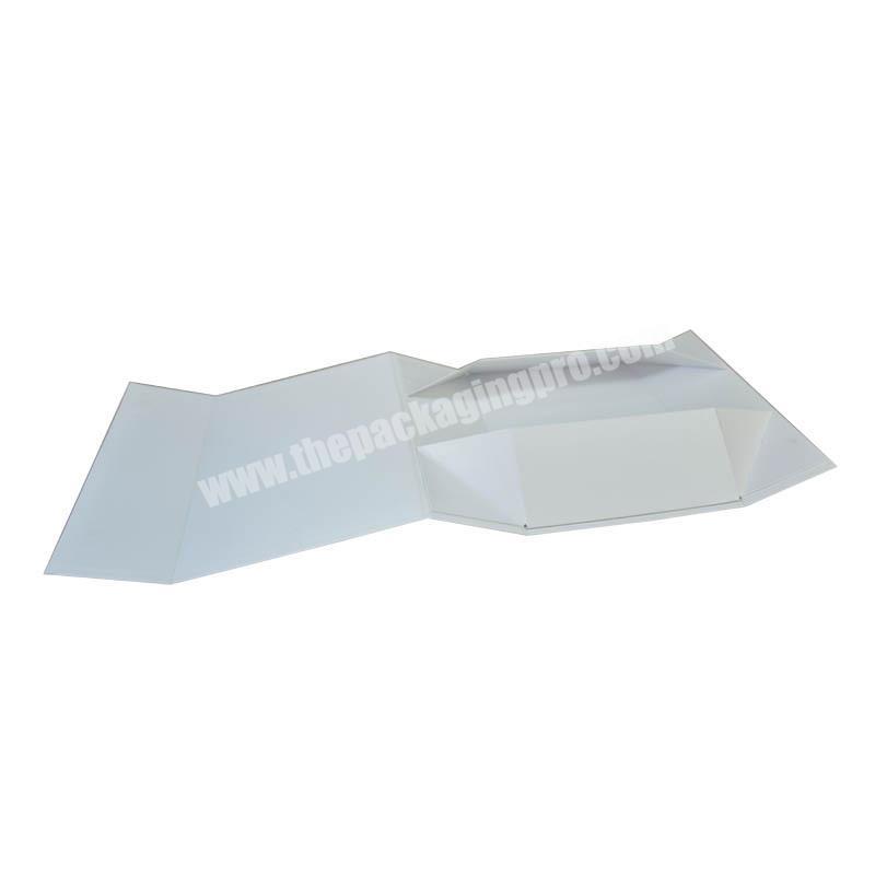 High-end Matte Custom Printing Logo Medium Size Folding White Magnetic Gift Box