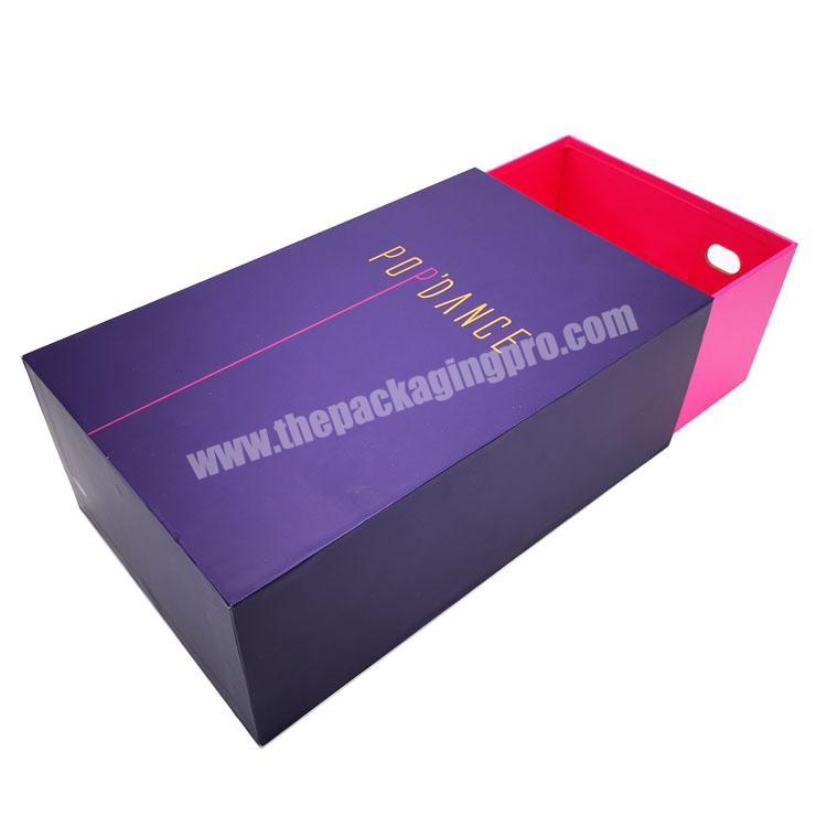 High end paper drawer gift box sliding out paper packaging box