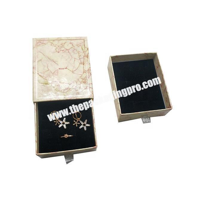High end paper packing jewelry earring gift boxes with filled foam