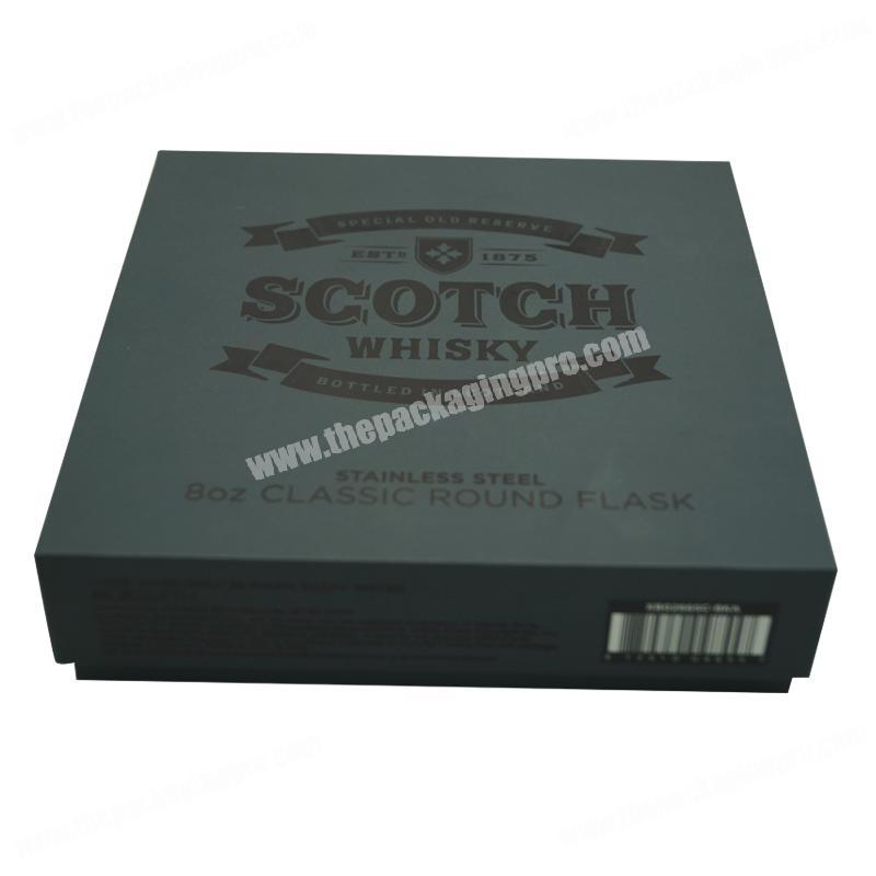 High end recycle black paper packaging box with paper netto for round porcelain