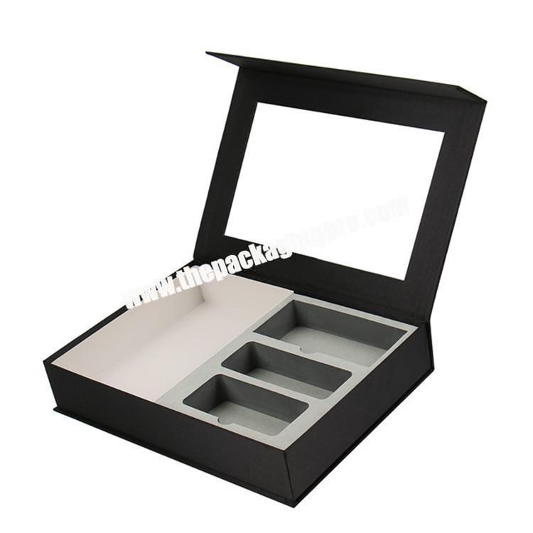 high end with transparence window gift box packaging cardboard paper