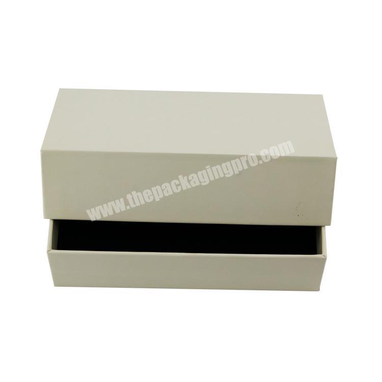 High Gloss UV Coating Customised Lid and Base Cardboard Gift Box Packaging White Color