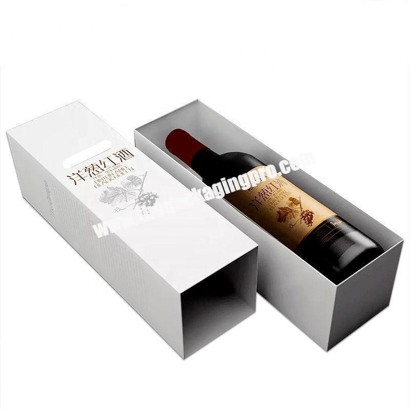 High Grade Custom Red Wine Bottle Storage Cardboard Box Foldable Rigid Birthday Party Favor Gift Packaging Boxes