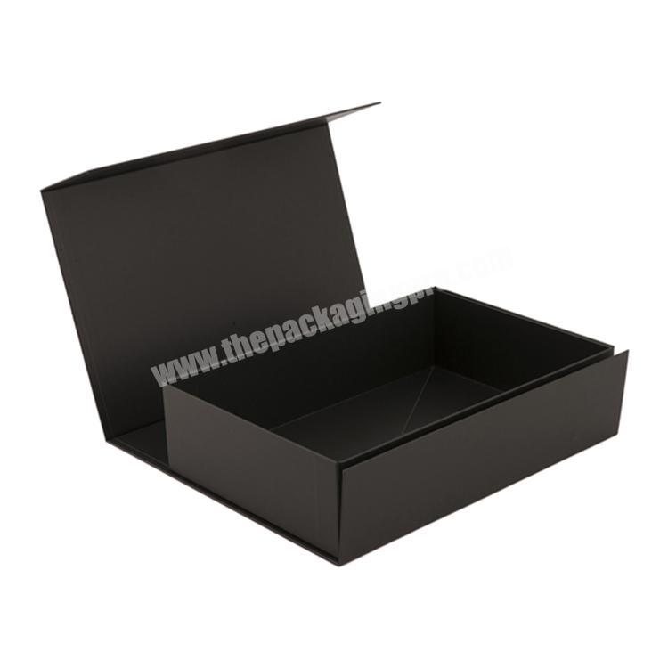 High-grade rectangular black magnetic gift box wholesale