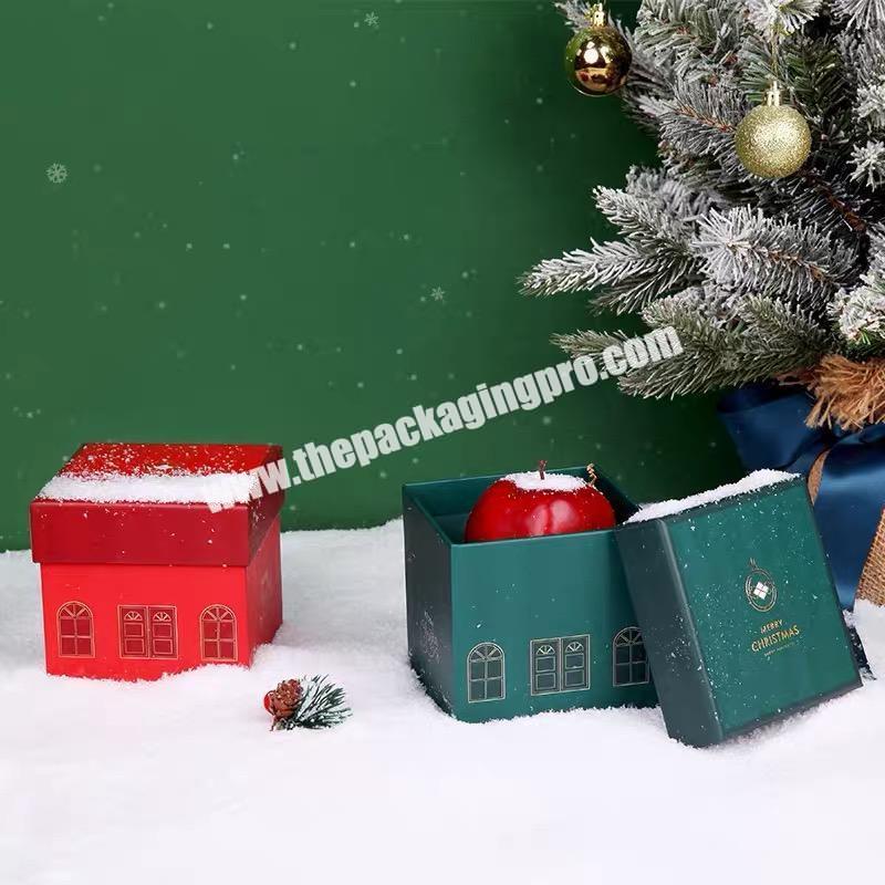 High performance red and green square small custom logo packing christmas gift box for sale