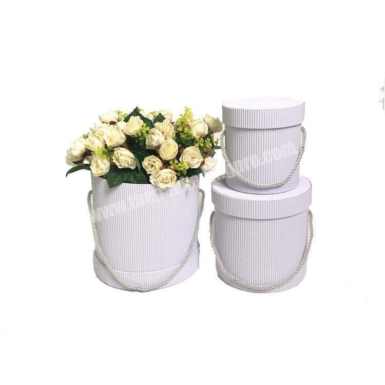 high quality accept custom order cardboard corrugated carton paper flower boxes box for flowers packaging with handle