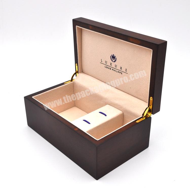 High quality and Custom branded cheap wooden Gift packaging box for Tie and Lavalier