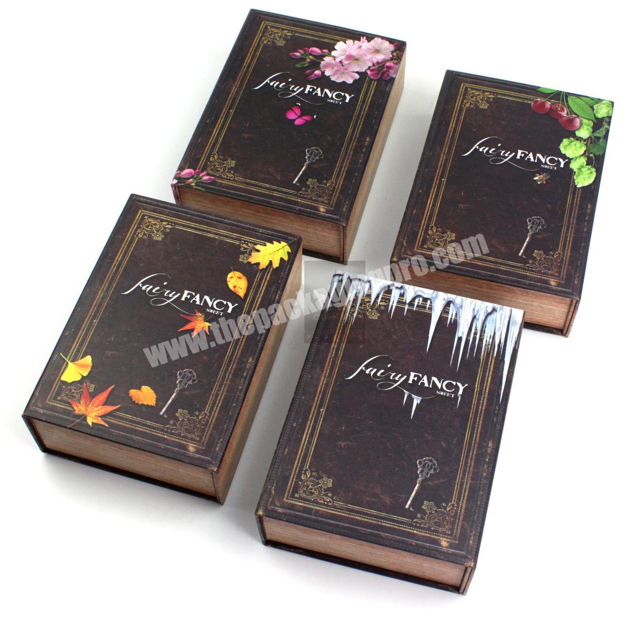 High Quality Beautiful Style Book Shape Packaging Rigid Folding Gift Box
