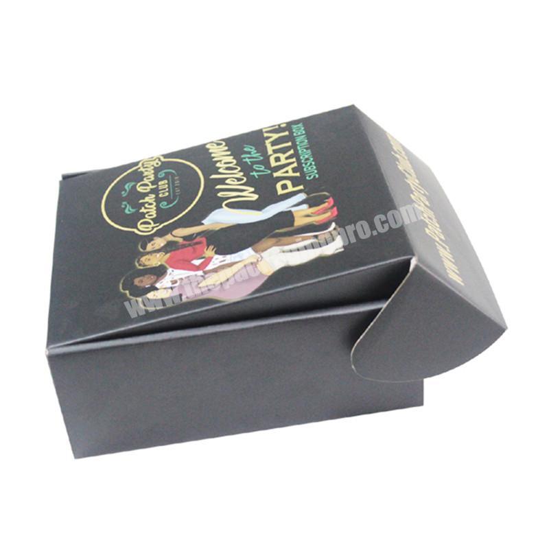 high quality black baby clothes packaging box