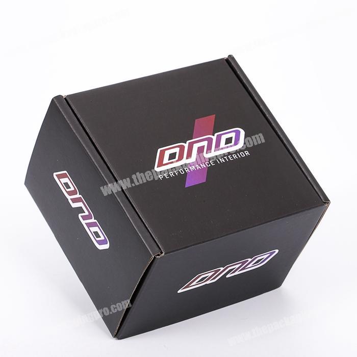 High Quality Black Cardboard Small Mailing Box Corrugated Recycled Delivery Boxes with Customized Logo Printed