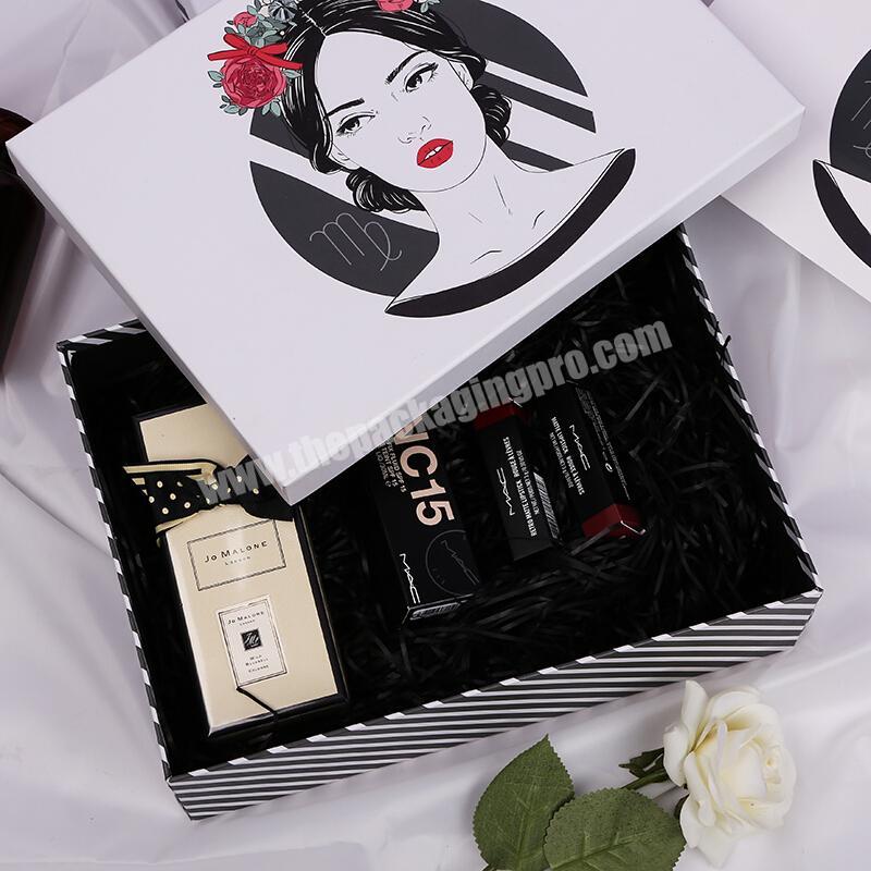 High Quality Black Cardboard White Color Girl Shoe Hot Stamp Paper Carton Square Shape Gift Boxes With Print