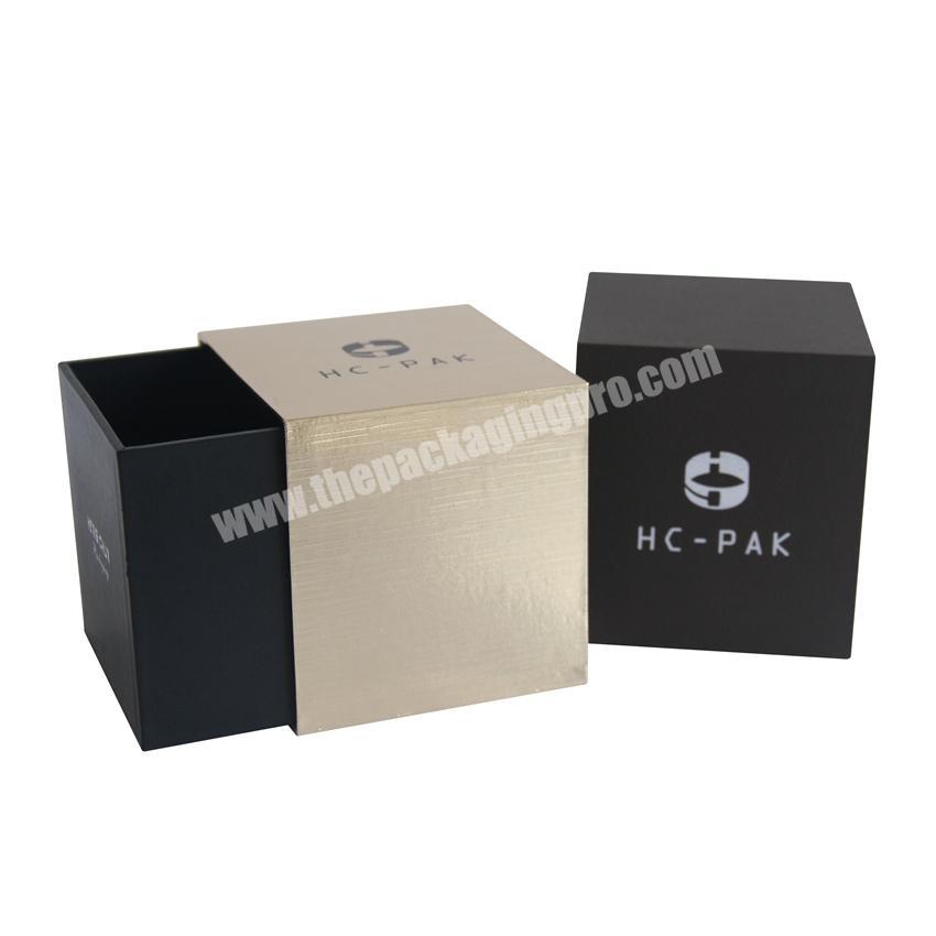 High quality black color sliding out jewellery gift box