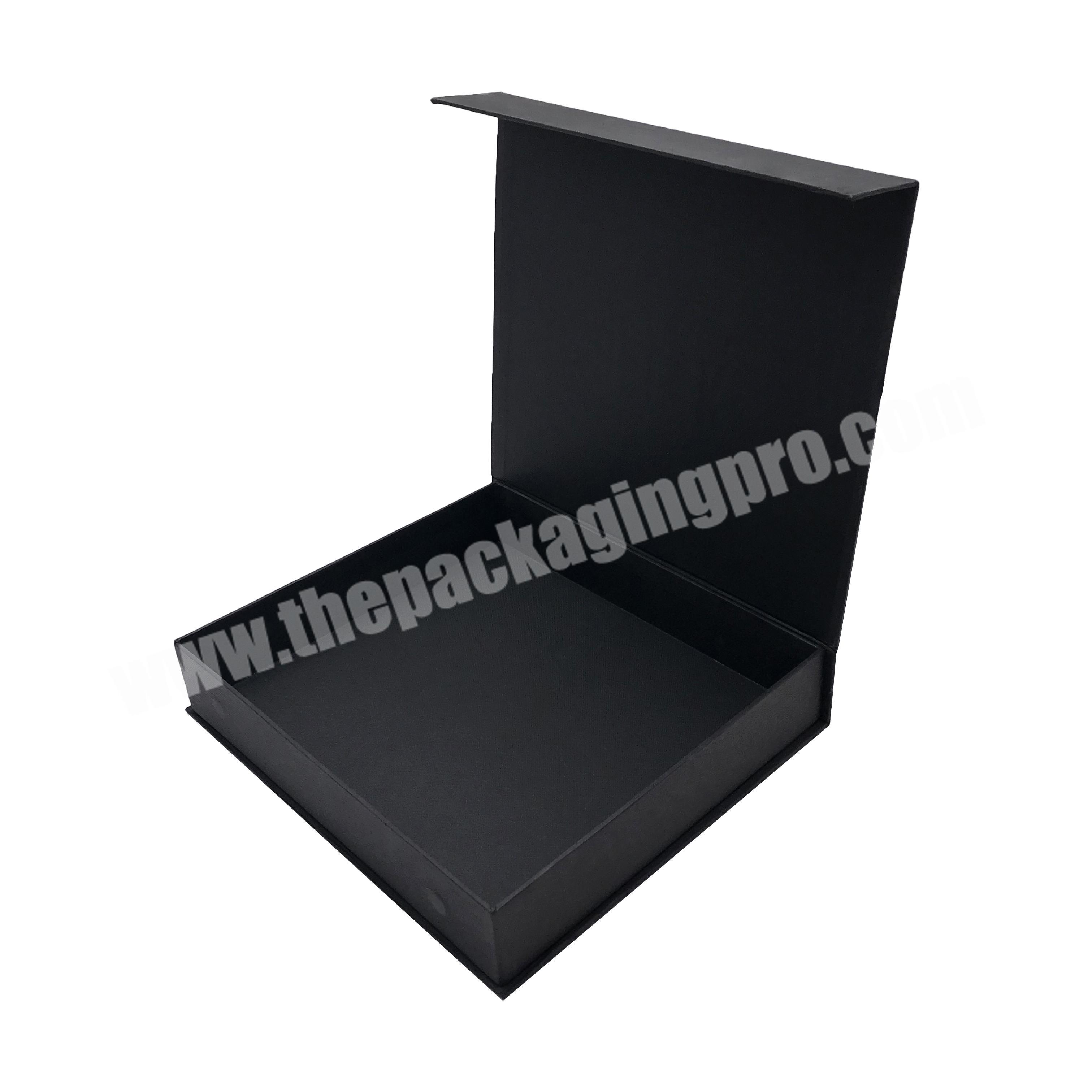 high quality black luxury gift box magnetic gift box for scarf luxury and hair extension packaging