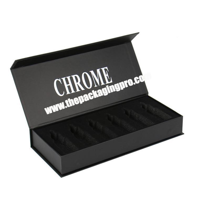 high quality black magnetic closure false nail packaging box