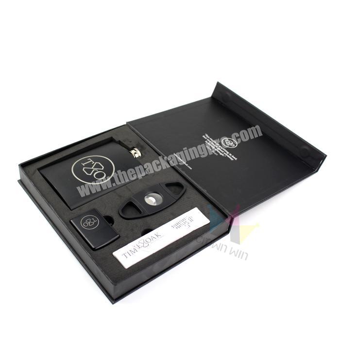 High quality  black magnetic closure gift stash box