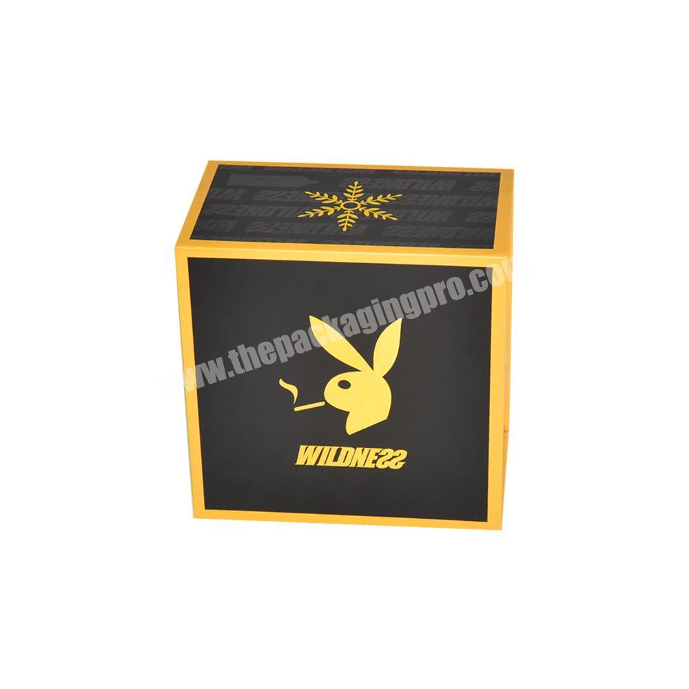 High Quality Black Spot UV Gift Box Luxury Foam Inserts Hot Stamping Magnet Gift Box With Magnet Closure