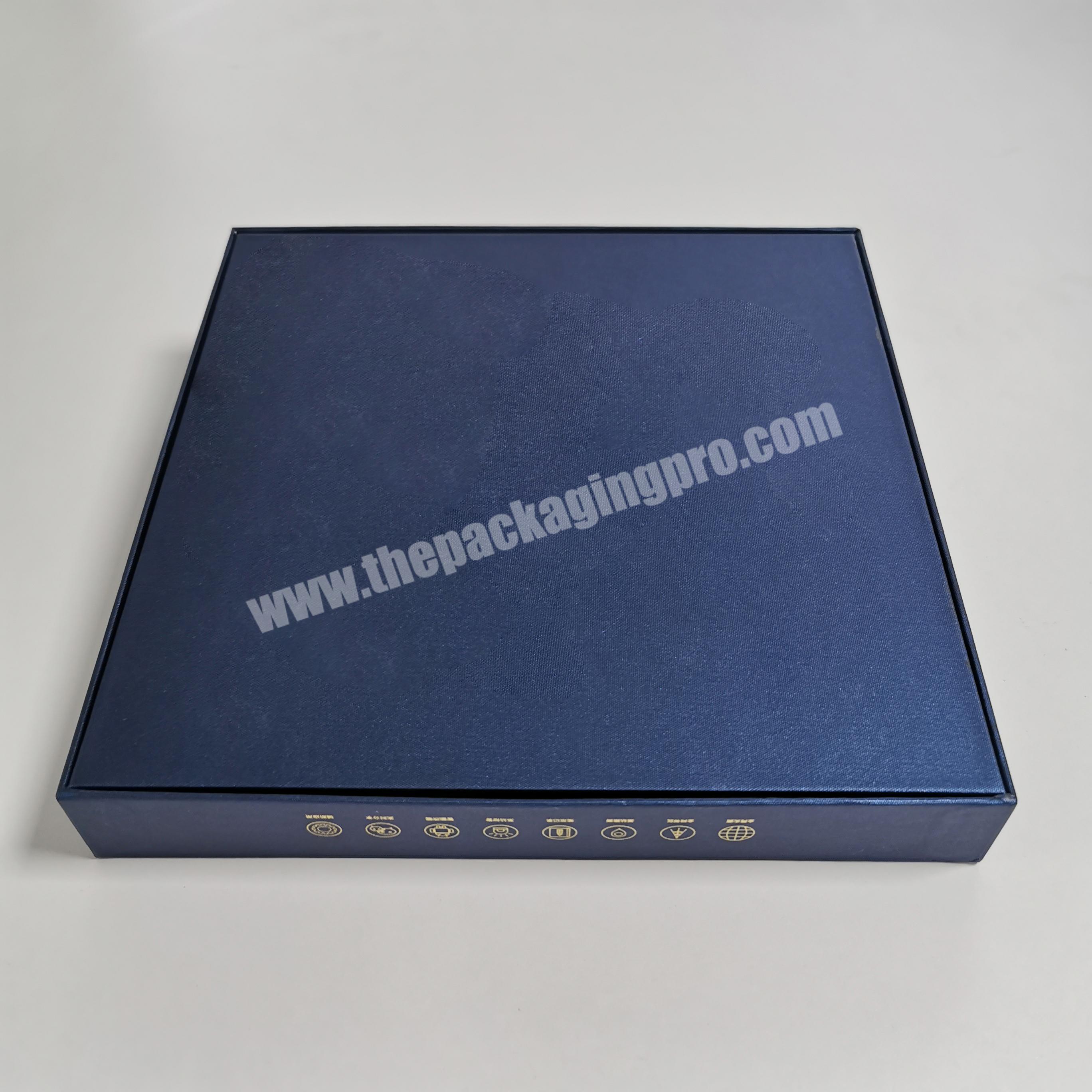 High Quality  Blue Lid and Base Rigid Gift Box Custom Packaging Boxes