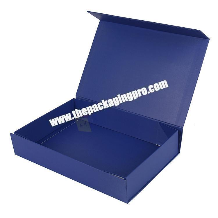 high quality blue magnetic packaging box for shirt