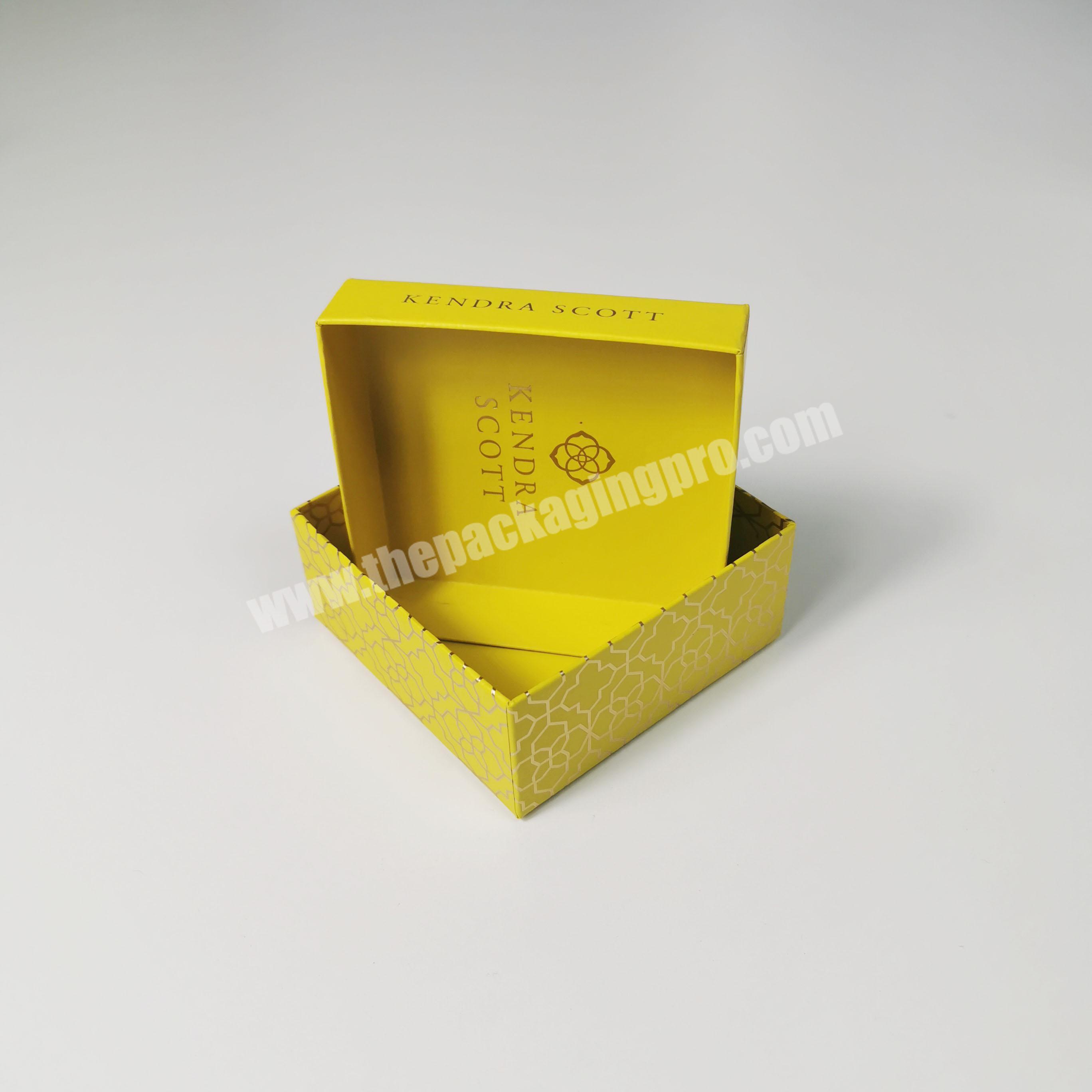 High quality box manufacturer custom gift box gold foil stamping luxury base and lid box