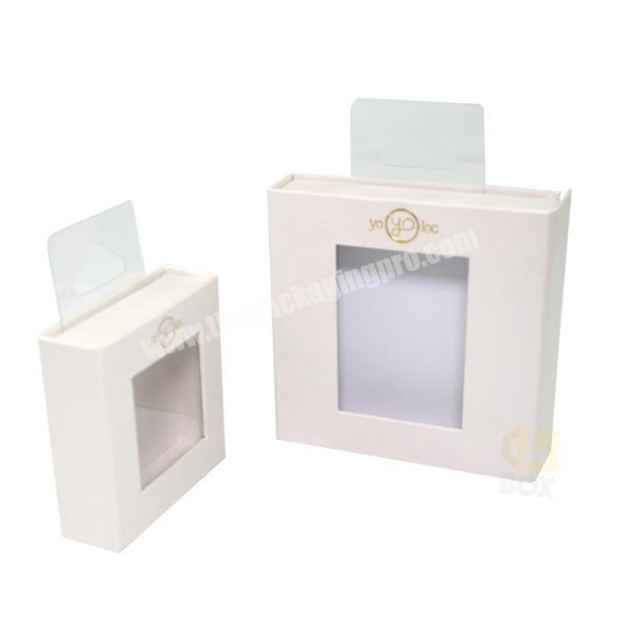High Quality Cardboard Clear Window Magnet Charger Gift Package Box With Hanger