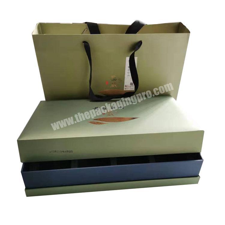 High quality cardboard gift box and paper bag coffee packaging box