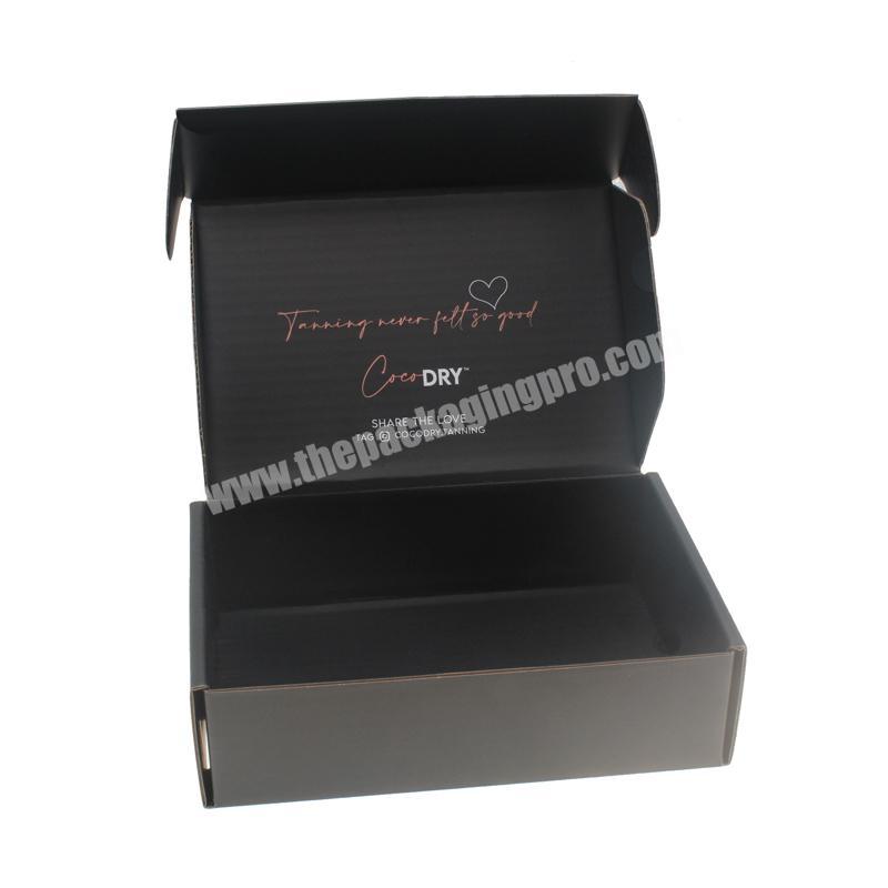 High quality cheaper black customized corrugated paper mailer boxes shipping box