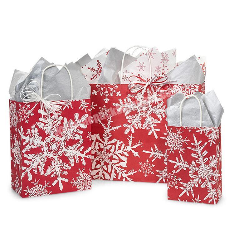 High quality christmas paper packaging shopping bag