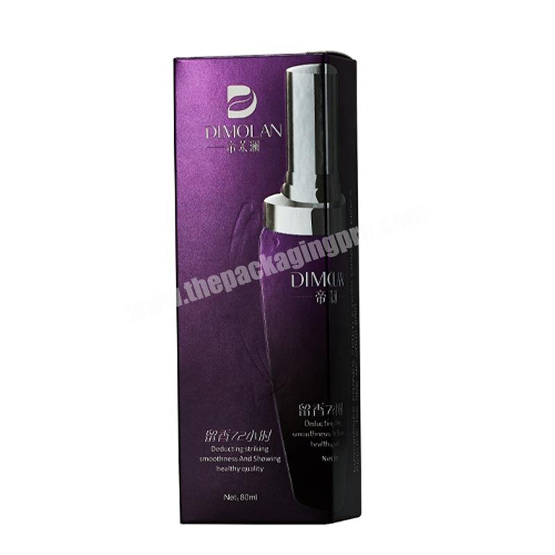 High Quality Cosmetic Purple Makeup Packaging Silver Cardboard Packaging Boxes