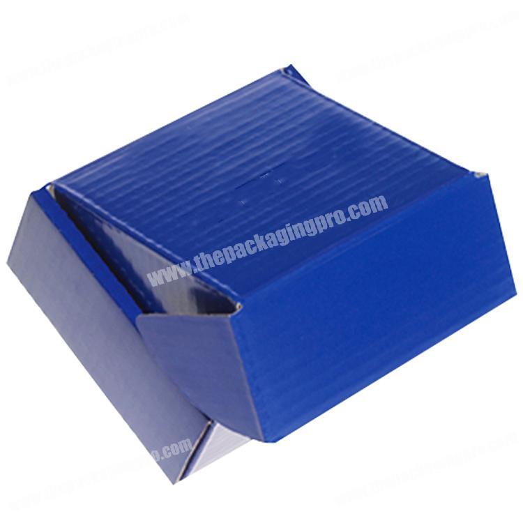 High Quality Custom Blue Paper Corrugated Paacking Clothings Shipping Mailer Box Packaging