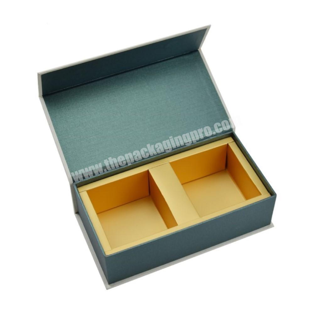 High quality custom book shaped tea packaging paper gift  box with paper dividers and fancy paper packaging