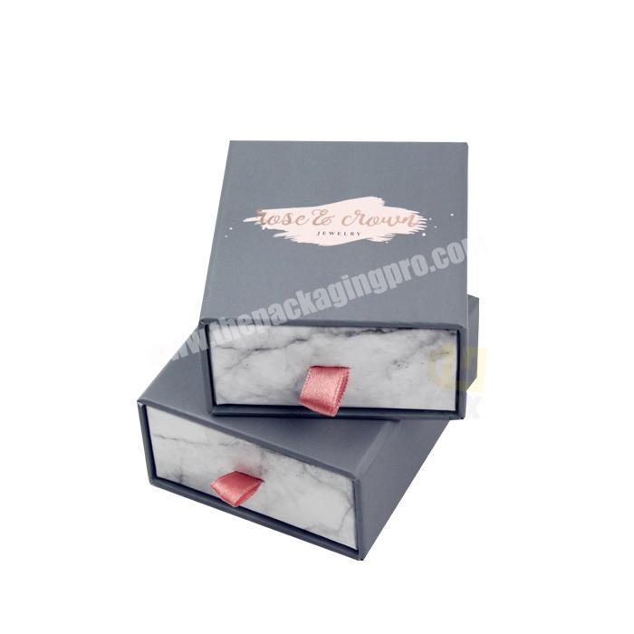 High Quality Custom Cardboard Gift Velvet Jewelry Drawer Gift Box Packaging