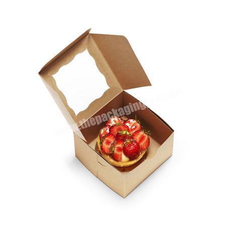 High Quality Custom Design Plastic Cake Cookies Bread Packaging Box Cake Box