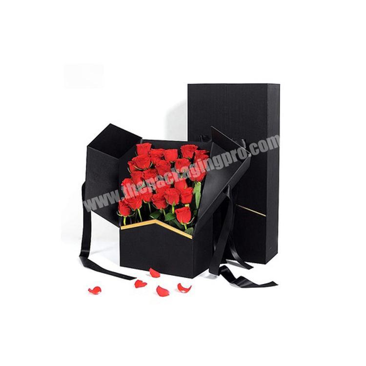 High quality custom fancy logo printed Flower Giftbox Paper Gift Package Box