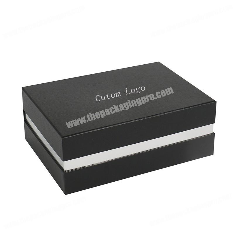 High Quality Custom Gift Packaging Black Cardboard Box Shoe Box LOGO Printing