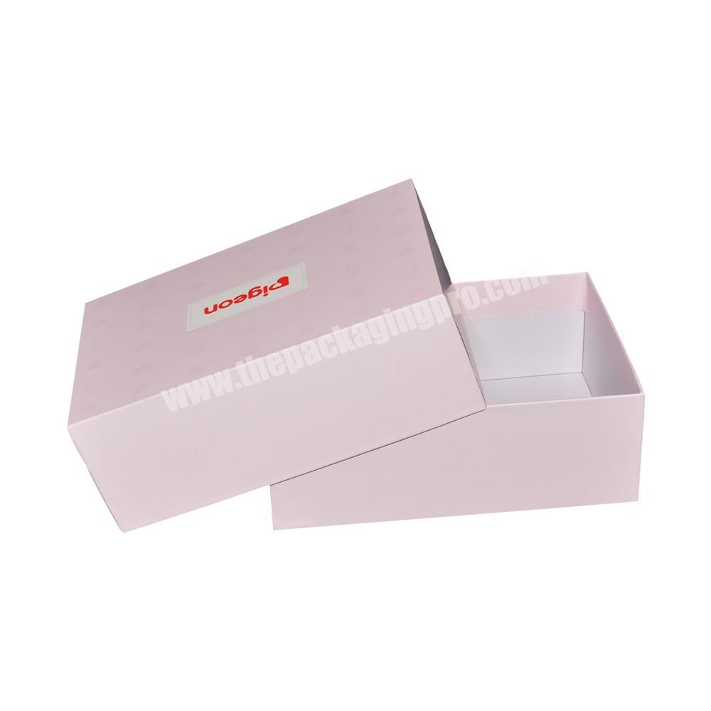 High quality custom logo pink gift box for wedding dress luxury gift box for wedding