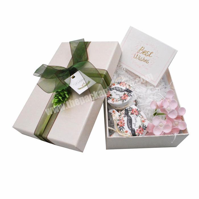 High quality custom logo rigid cardboard paper gift perfume candle cosmetics lid and base box packaging for skin care