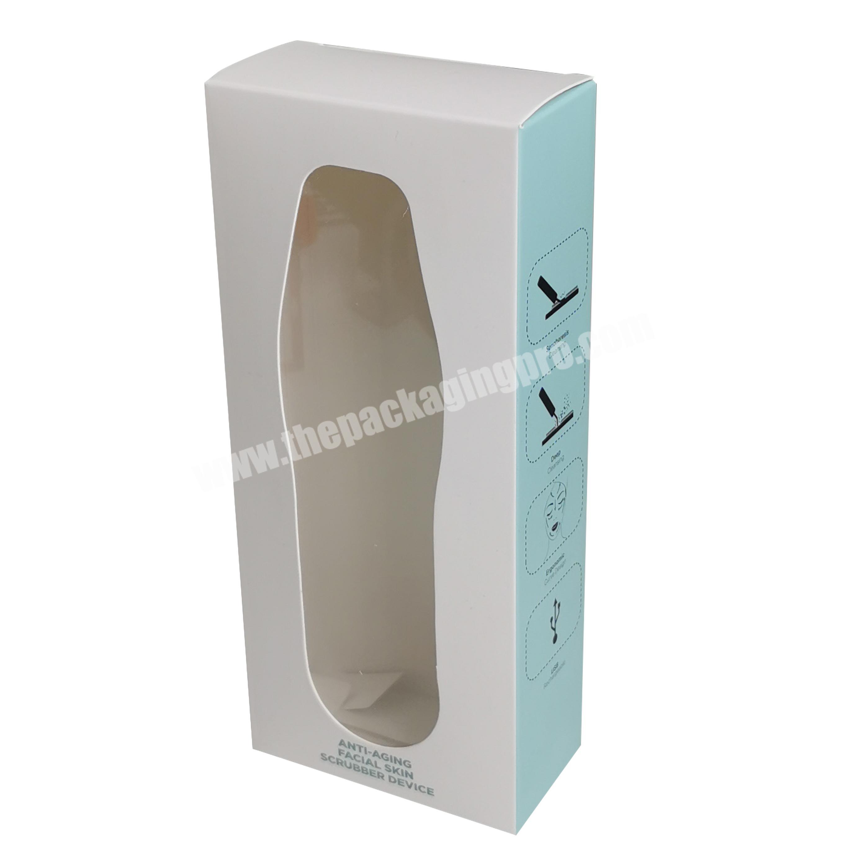 High quality Custom massager machine paper box with big PVCPET window