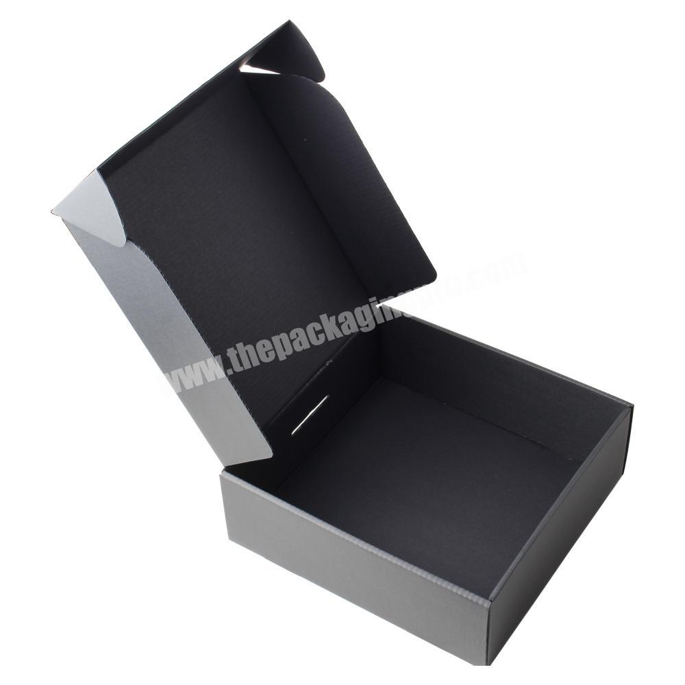 High quality custom Matt black folding paper shipping boxes with custom logo